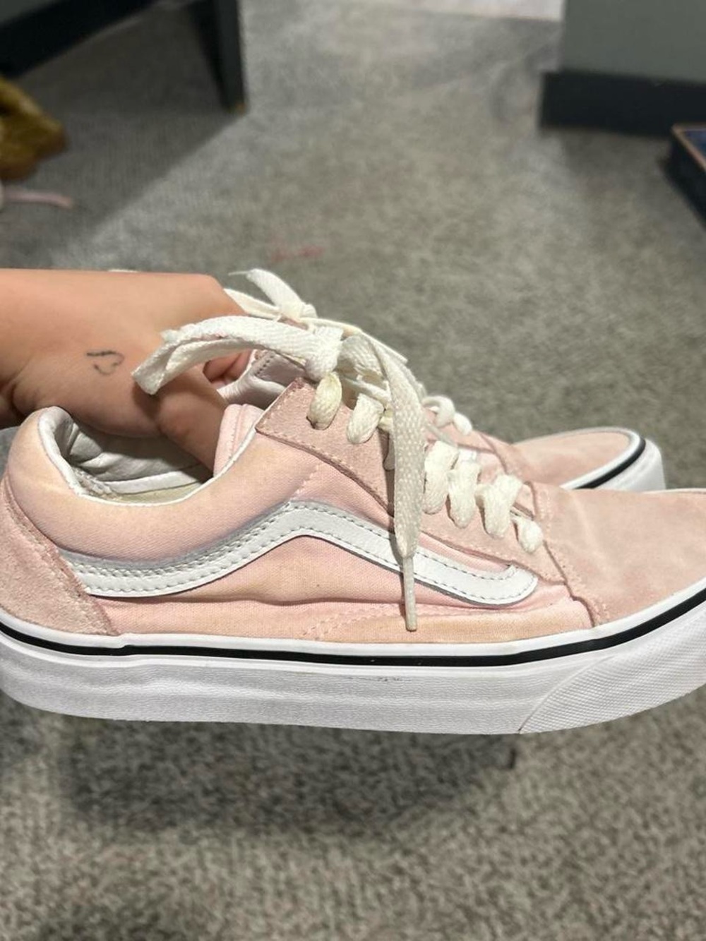 Vans Pink Low-Top Platform Sneakers with White Stripe